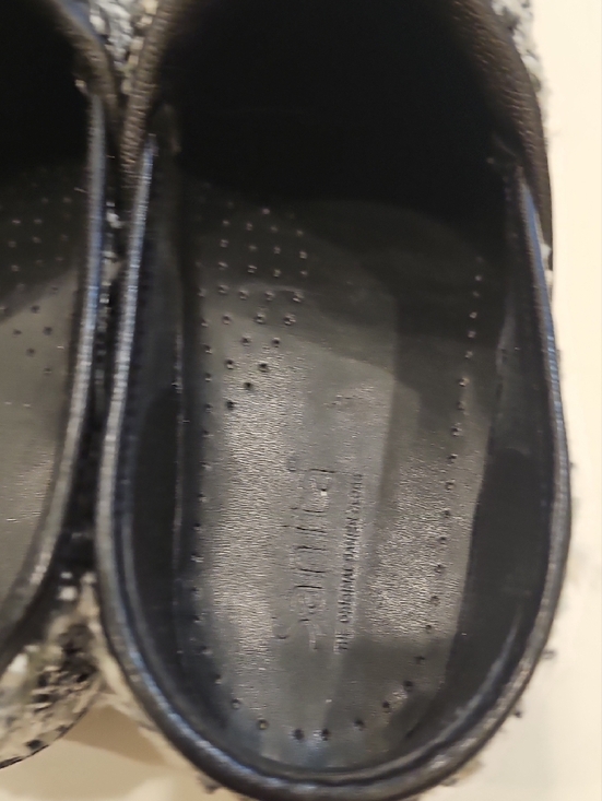Sanita Danish Black and White Tweed Slip-On Clogs W/back Women's Size 41 - Picture 6 of 12